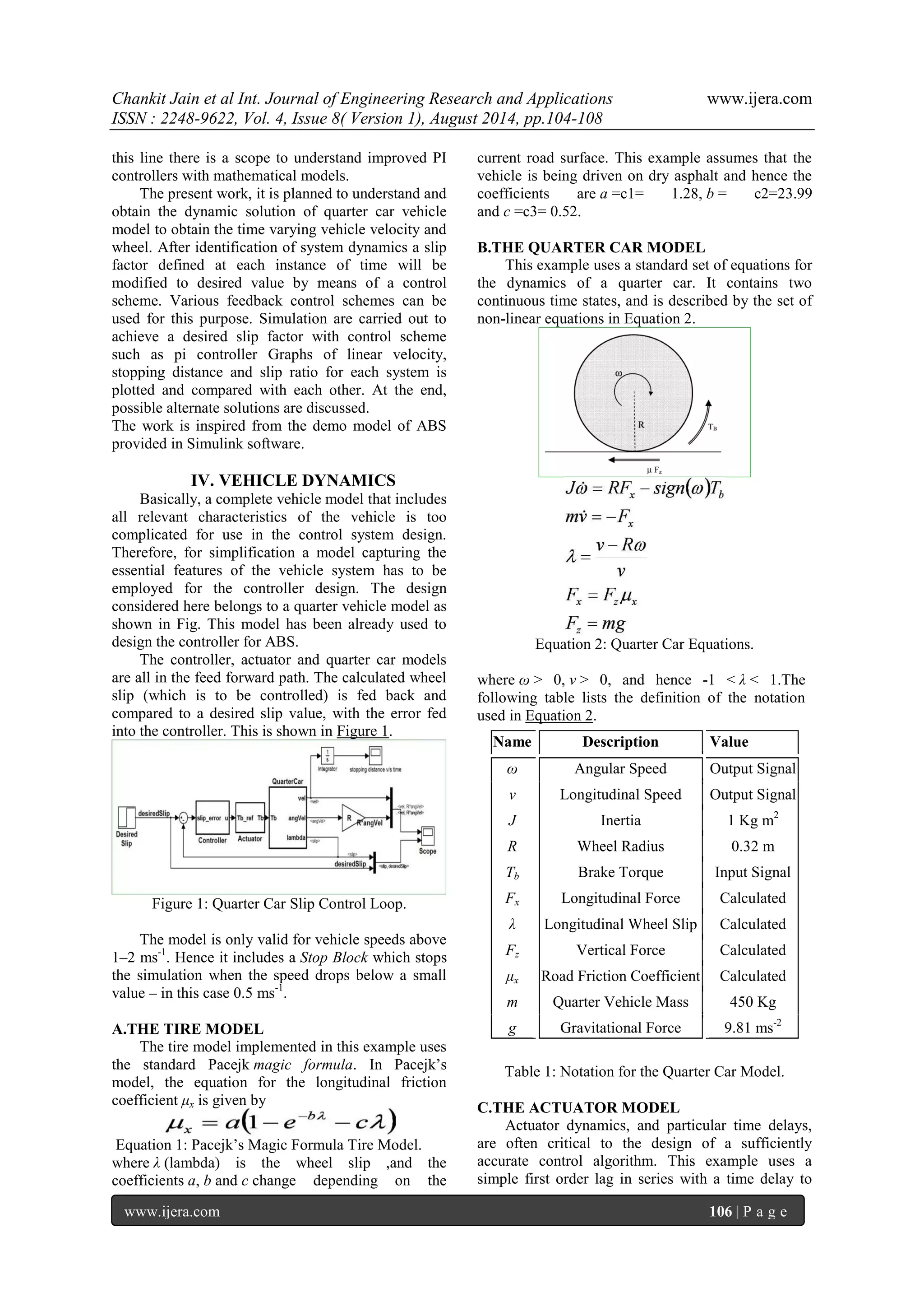 Linear Control Technique for Anti-Lock Braking System | PDF