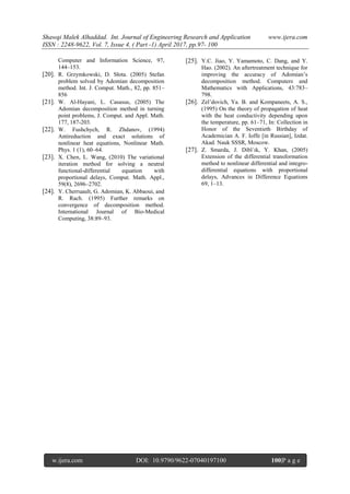Adomian Decomposition Method for Solving the Nonlinear Heat Equation | PDF