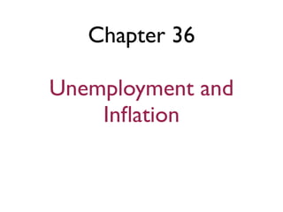 Chapter 36
!
Unemployment and
Inﬂation
 