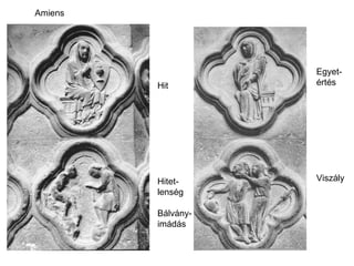 Amiens Hit Hitet- lenség Bálvány- imádás Egyet- értés Viszály 