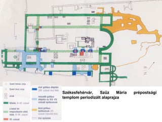 Székesfehérvár, Szűz Mária prépostsági
templom periodizált alaprajza
 