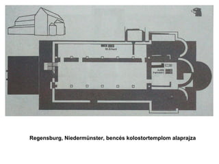 Regensburg, Niedermünster, bencés kolostortemplom alaprajza
 