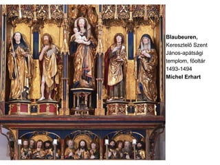 Blaubeuren,
Keresztelő Szent
János-apátsági
templom, főoltár
1493-1494
Michel Erhart
 