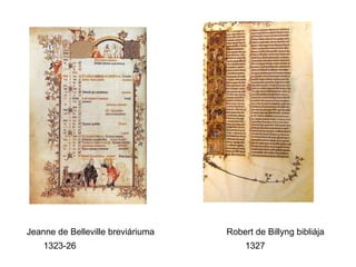 Jeanne de Belleville breviáriuma  Robert de Billyng bibliája 1323-26 1327 