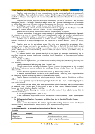 Teachers’ Experiences in the Implementation of Modular Distance ...