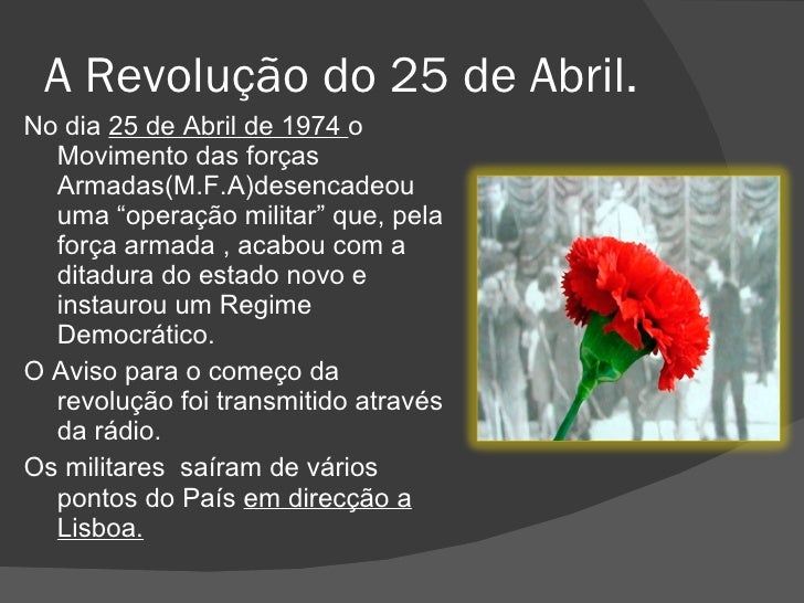 A Revolução de 25 de abril de 1974