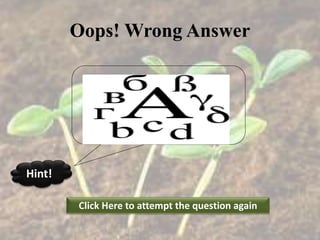 Oops! Wrong Answer
Click Here to attempt the question again
Hint!
 
