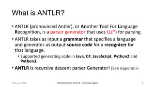 Antlr part1 introduction | PPT
