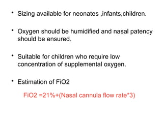 Fio2 Estimation From Nc O2 O2 devices in apediatrics presentation.pptx