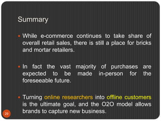O2o Business Model Online to offline (O2O) Commerce | PPTX