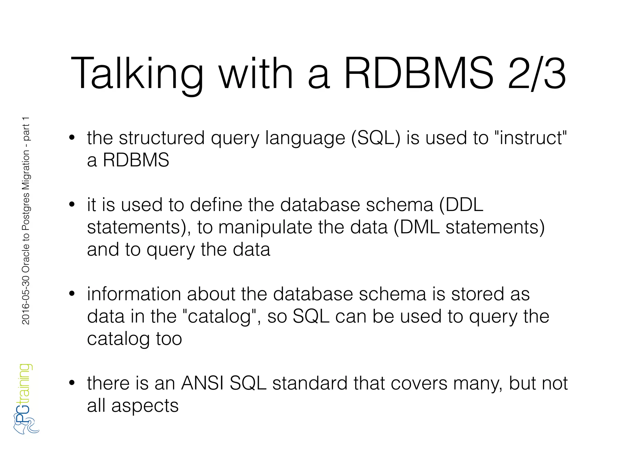 Oracle to Postgres Migration - part 1 | PPT