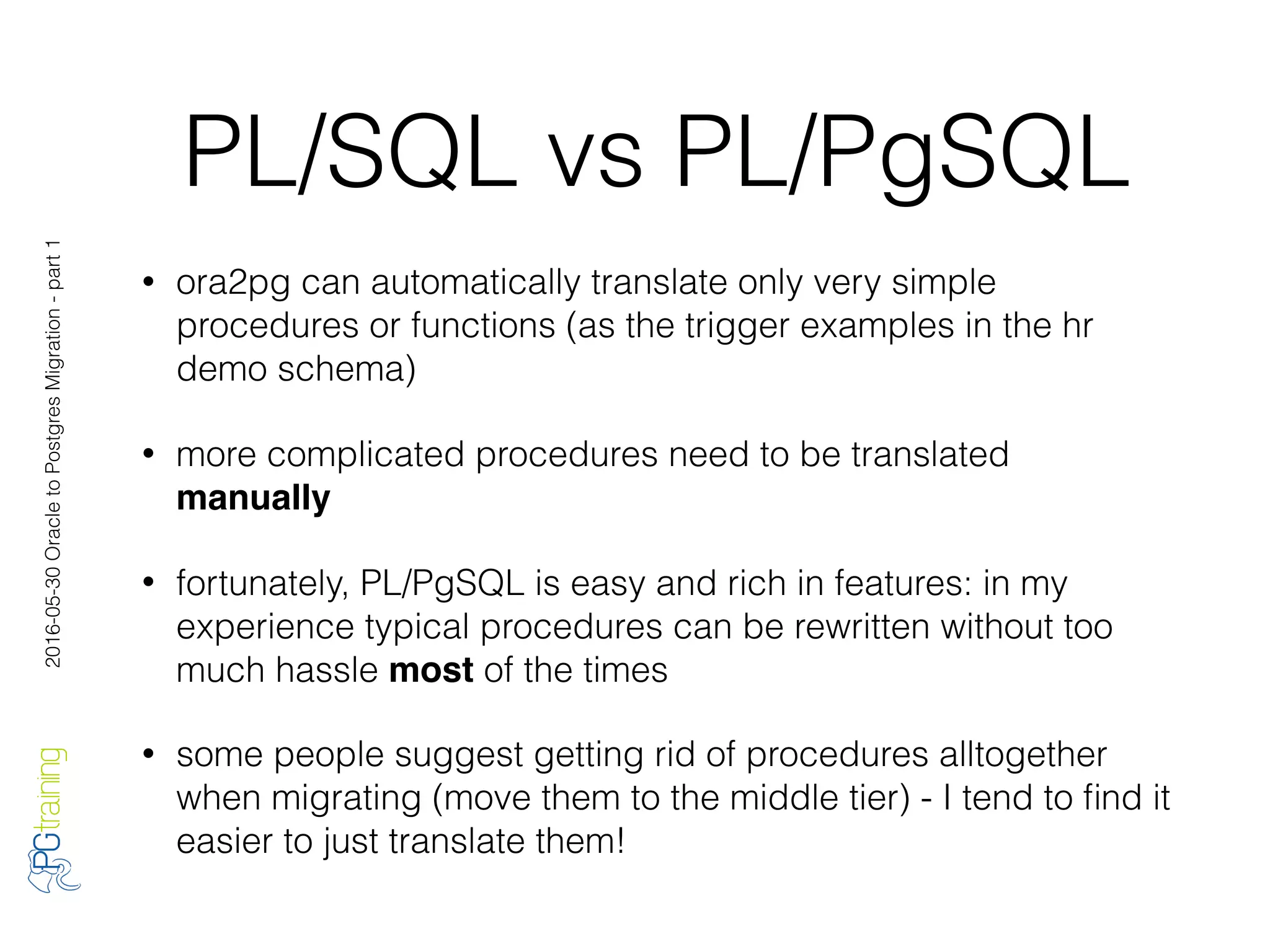 Oracle to Postgres Migration - part 1 | PPT