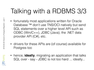 Oracle to Postgres Migration - part 1 | PDF