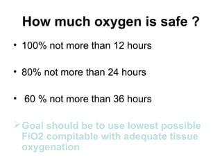 Normal Fio2 Nicu O2 therapy in nicu by dr. tareq rahman | PPT