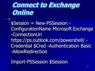 Getting Started with PowerShell for Office 365 | PPTX