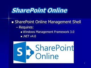 Getting Started with PowerShell for Office 365 | PPTX