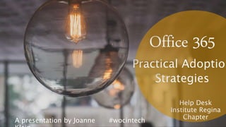 A presentation by Joanne #wocintech
 