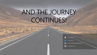 AND THE JOURNEY
CONTINUES!
corinna_lins
corinna.lins@googlemail.com
corinnalins.com
Corinna Lins
 