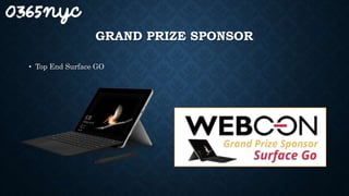 GRAND PRIZE SPONSOR
• Top End Surface GO
 