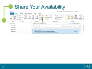 Share Your Availability
16
 
