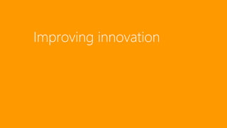 Improving innovation 
 