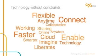 Technology without constraints 
 