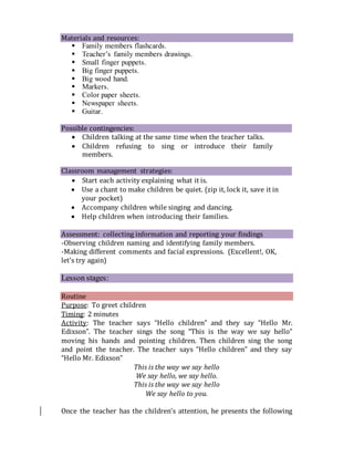 Observing Voice Lesson Lesson plan 2 | DOC