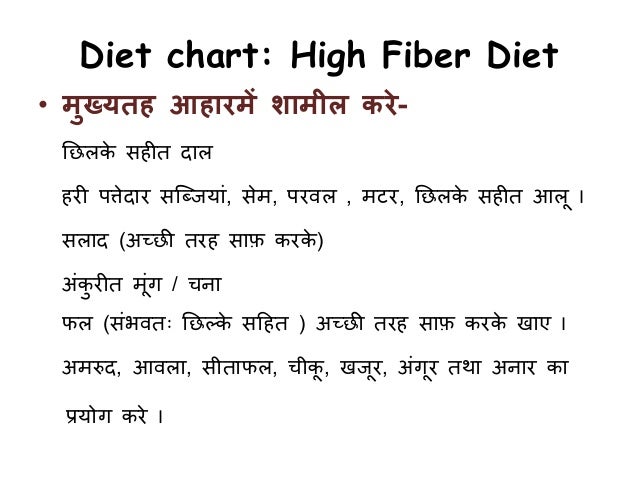 Fissure Diet Chart