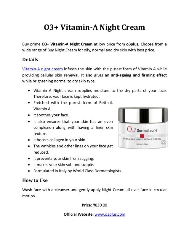 o3  night cream