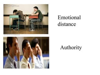 Emotional
distance
Authority
 