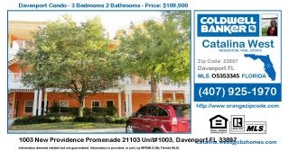 Homes for Sale in Davenport - 1003 New Providence Promenade 21103 Unit#1003, Davenport FL 33897