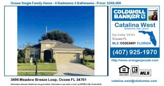 Homes for Sale in Ocoee - 3496 Meadow Breeze Loop, Ocoee FL 34761