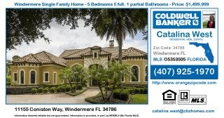 Homes for Sale in Windermere - 11155 Coniston Way, Windermere FL 34786