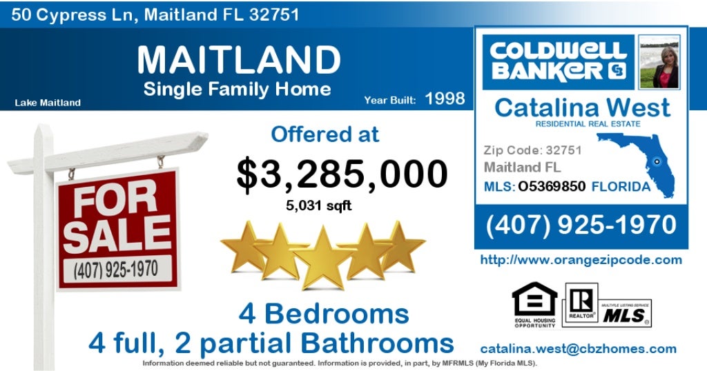 Homes for Sale in Maitland 50 Cypress Ln, Maitland FL 32751