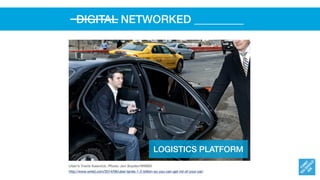 DIGITAL NETWORKED _________
LOGISTICS PLATFORM
http://www.wired.com/2014/06/uber-lands-1-2-billion-so-you-can-get-rid-of-y...