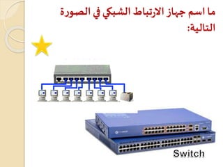 ‫ة‬‫ر‬‫الصو‬‫في‬ ‫الشبكي‬‫تباط‬‫ر‬‫اال‬‫جهاز‬ ‫اسم‬‫ما‬
‫التالية‬:
 