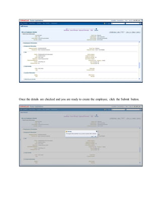 Hire employee in Oracle Fusion Cloud HCM | PDF