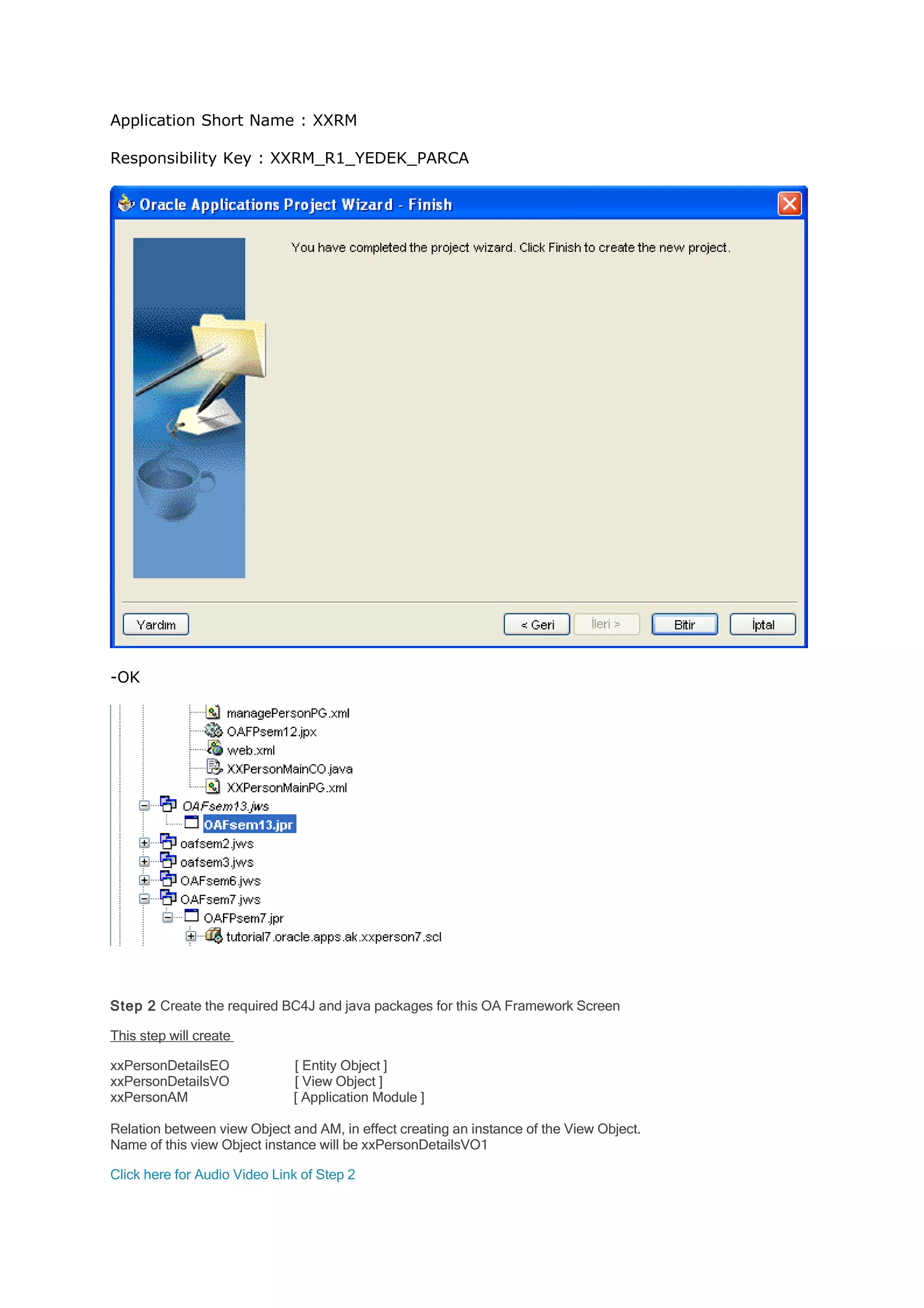 Oa Framework Tutorial