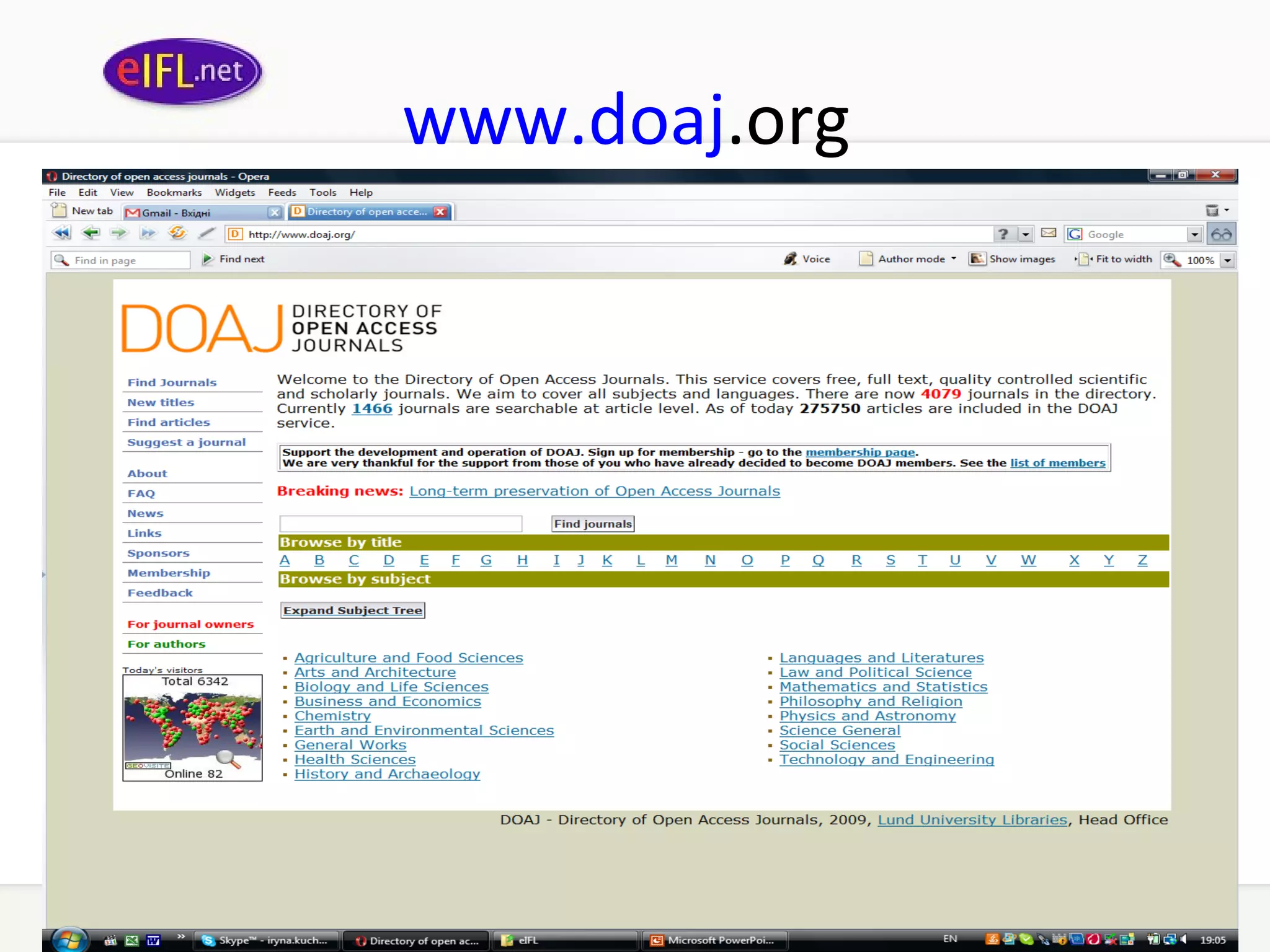 www. doaj .org   