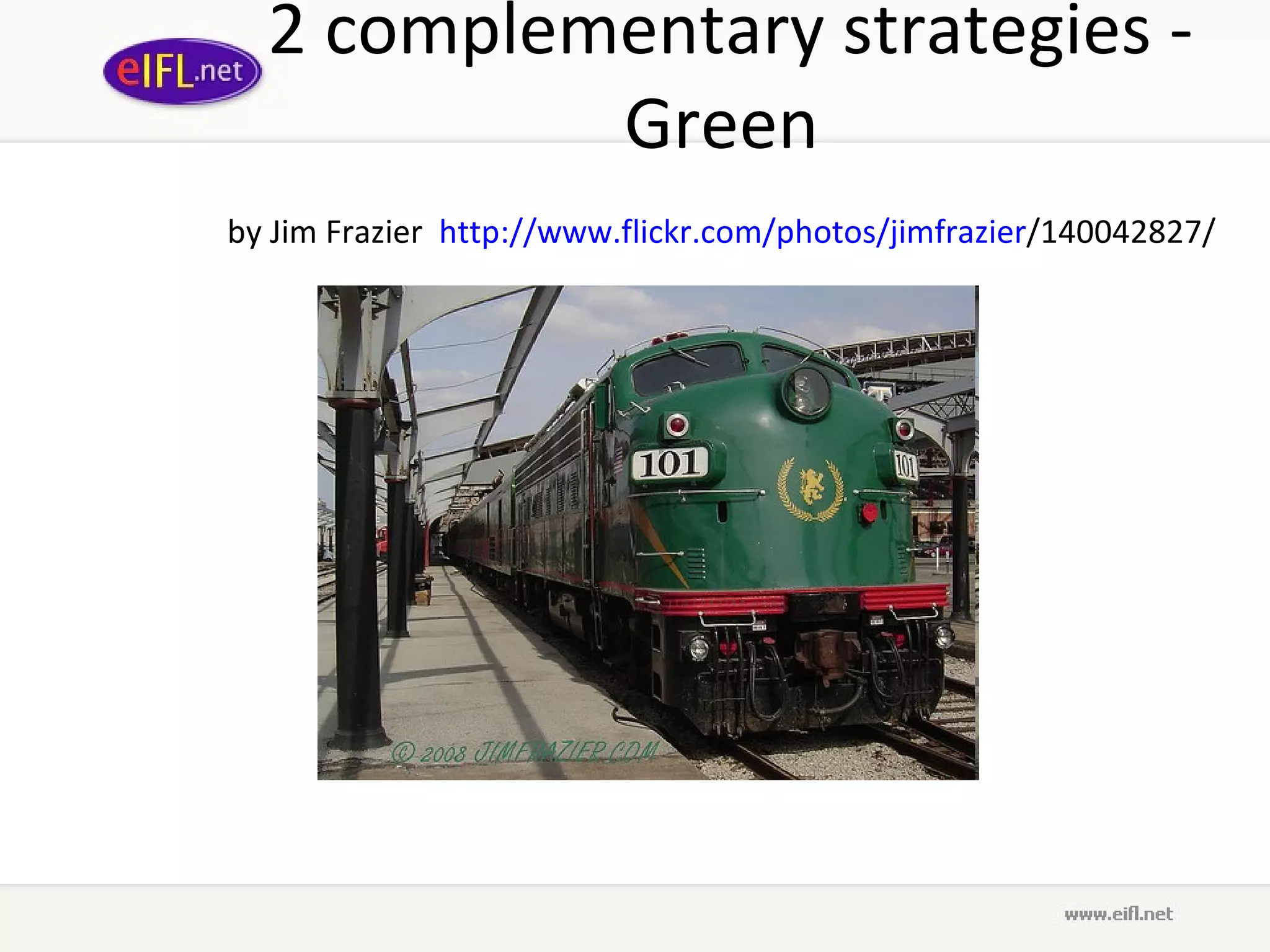 2  complementary strategies - Green   by Jim Frazier   http :// www . flickr . com / photos / jimfrazier /140042827/   