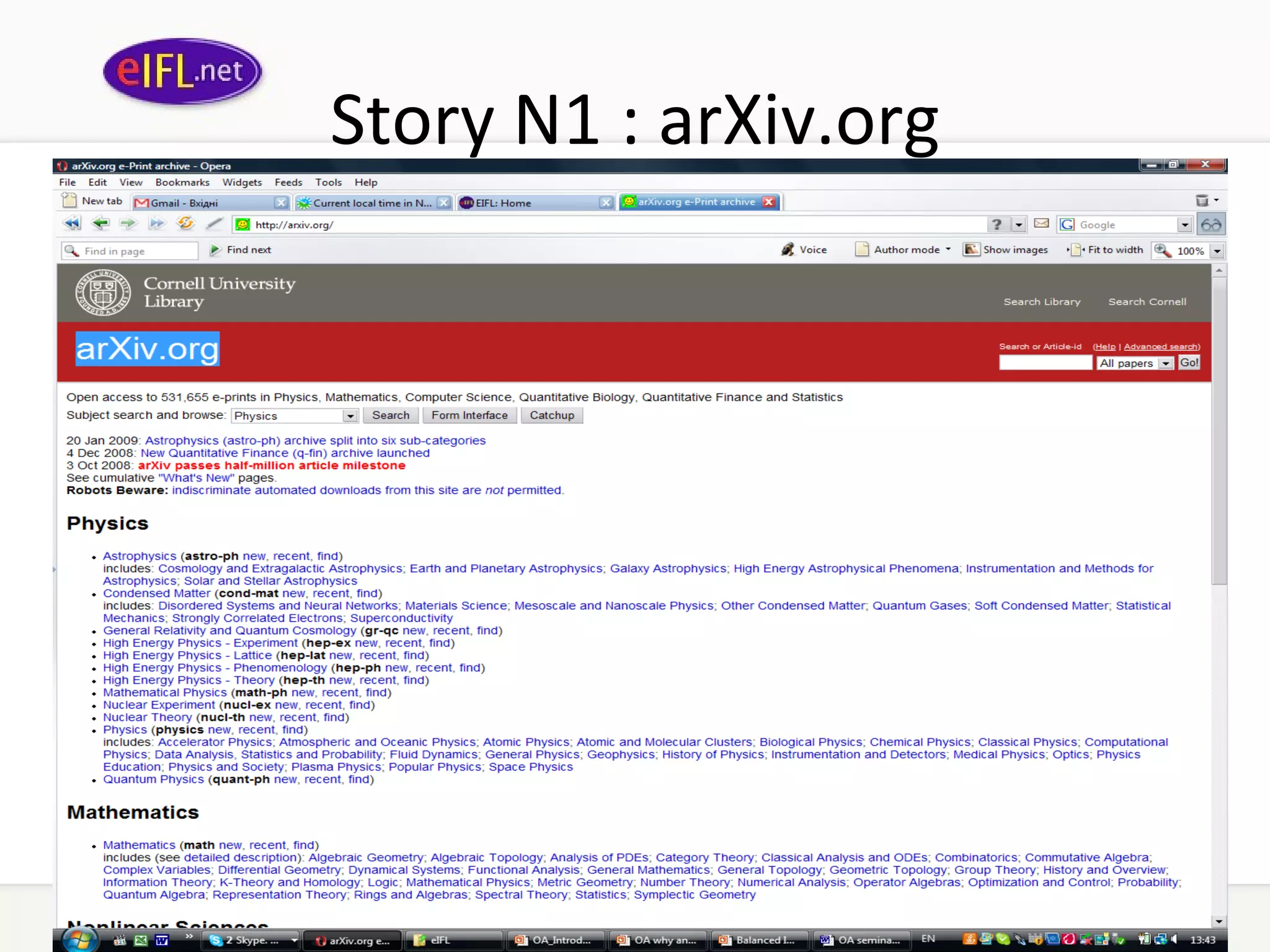 Story N1  :  arXiv.org 