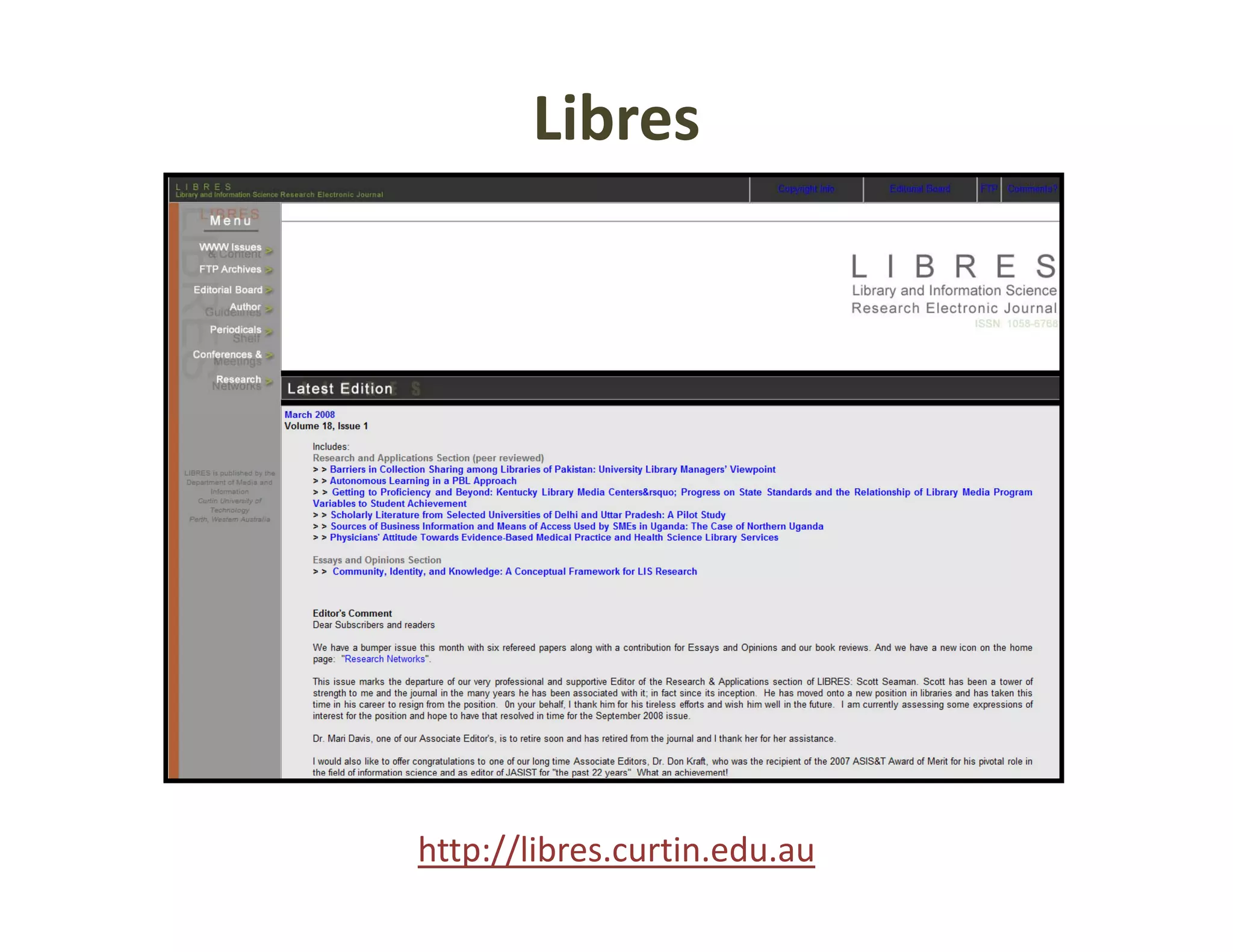 Libres




http://libres.curtin.edu.au
 