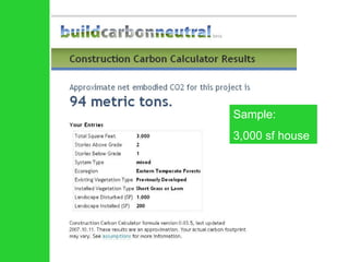 Sample: 3,000 sf house 