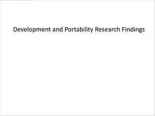 OAAI Predictive Model
Development and Portability Research Findings

 