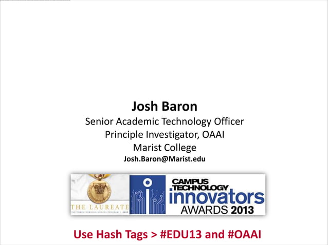 OAAI: Deploying an Open Ecosystem for Learner Analytics | PPTX ...