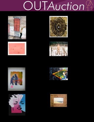 Lot # 33                           Lot # 34
Robert Kitchen                     Hein Koh

Pink Window RK 237                 Form #5
Water color                        Burnt canvas
14 in. x 18 in.                    33 in. x 29 in.
Value: $350                        Value: $1,500
Courtesy of the Artist             Courtesy of the Artist




Lot # 35                           Lot # 36
Kinke Kooi                         Katie Koti

In Touch                           Garden
Acrylic paint, colored pencil      Archival inkjet print, ed. 1 of 12
on paper                           16 in. x 20 in.
7 in. x 10.25 in.                  Value: $500
Value: $2,000                      Courtesy of the Artist
Courtesy of the Artist & Feature
Inc.




Lot # 37                           Lot # 38
Scooter LaForge                    Joe Lamattina

Me Against Me                      Undefined Conduits
Print on handmade paper            Acrylic and mixed media on
24 in. x 36 in.                    canvas
Value: $350                        24 in. x 36 in. x 2 in.
Courtesy of the Artist             Value: $2,500
                                   Courtesy of the Artist




Lot # 39                           Lot # 40
Jamaes Lambo                       Jamaes Lambo

Marilyn                            Fire Island Driftwood Frame
Hand printed serigraph             Pastel
22 in. x 28 in.                    20 in. x 16 in.
Value: $250                        Value: $300
Courtesy of the Artist             Courtesy of the Artist
 