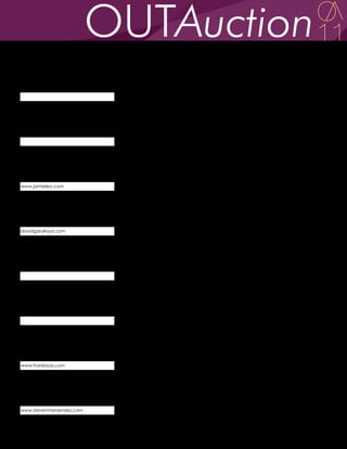 James Lecce              James Lecce was born and raised in Pittsburgh, PA. He received his MFA in painting from Pratt
                         Institute. He began exhibiting his work in the mid 1990s in galleries and museums throughout the
                         U.S. and will have his fifth solo show at McKenzie Fine Art in Chelsea in May, 2012.




Annie Leibovitz          Annie Leibovitz’s large and distinguished body of work encompasses some of the most well-
                         known portraits of our time. Leibovitz was born on October 2, 1949, in Waterbury, Connecticut.
b. 1949                  Her father was an officer in the Air Force and her childhood was spent on a succession of military
                         bases. She began her career as a photojournalist for Rolling Stone in 1970, while she was still a
                         student at the San Francisco Art Institute. Her pictures have appeared regularly on magazine
                         covers ever since.


Jamie Leo                A creative who writes, observes and designs, Jamie is an Albee Fellow in writing and was a
                         designer of B'way's RENT as well as many legendary downtown productions. His interdisciplinary
b. 1954                  background leads to published works, award-winning video/theatrical design, art installations, as
                         well as activism in AIDS and other social justice causes. He is a frequent collaborator, adjudicator
                         and evangelist in new media communities. Jamie’s digital illustrations are a regular feature on
www.jamieleo.com         Ecocentricblog.org.


David Gary Lloyd         David Gary Lloyd was born winter of December ‘85. As a child he enjoyed exploring his inner
                         playground by daydreaming and expressing those visions onto ruled paper. A mechanical pencil
b. 1985                  was and will always be his preferred method of release. David currently resides in Miami where
                         he manages a successful photography studio. Balancing his commercial work and fine art
                         continually challenge his perspectives and opportunities for his work to evolve.
davidgarylloyd.com


Marc Lodovico            As a long time resident of Manhattan, Marc Lodovico’s photography always depicts his urban
                         surroundings. Lodovico has donated a print to GLAAD’s OUTAuction for the past six years, and
b. 1961                  currently resides in Palm Springs, CA.




Zachori Logan            Zachari Logan has exhibited his work widely in both Canada and internationally and has been
                         featured and reviewed in many international publications. In his current body of work he
                         investigates stereotypic masculine representation in contemporary society. As catalyst, he utilizes
                         his own body exclusively, engaging both epic-scale and stylistically-historic technique. His
                         forthcoming book Portraits Without Pants: The Art of Zachari Logan will be presented by Sternthal
                         Publications. He is currently exhibited in Trauma & Other Stories at Daniel Cooney Fine Art."


Frank Louis              A self-taught New York native with a degree in computer science, Frank Louis enjoys the
                         convergence of both his passions: photography and technology. Louis is working on his second
b. 1965                  book with the provisional title “Southern Exposure” and the forthcoming “Men of beauty
                         Magazine.” His work has been featured in and on the cover of several magazines including
                         Instinct, reFRESH, Manner, and DNA, and has been shown in various galleries throughout the U.S.
www.franklouis.com       His photographs are inspired by fashion, beauty, pop music, and dance, as well as artists Robert
                         Mapplethorpe, Herb Ritts, and Greg Gorman

Steven Menendez          Steven Menendez was destined for fashion. Born and raised in Miami Florida, he was drawn to
                         fashion photography since early childhood. At a young age, he began styling his wardrobe from
b. 1968                  head to toe and directing his own photo shoots. He attended the International Center of
                         Photography in New York in 2001 and has exhibited at the Barbara Levy gallery in Fire Island in
                         2007. His work has also been published in Desert Living, Magpie Darling, Time Out and Next
www.stevenmenendez.com   magazines.
 