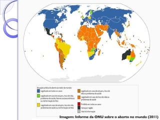 Imagem: Informe da ONU sobre o aborto no mundo (2011)
 