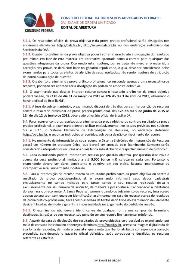 Data exame oab