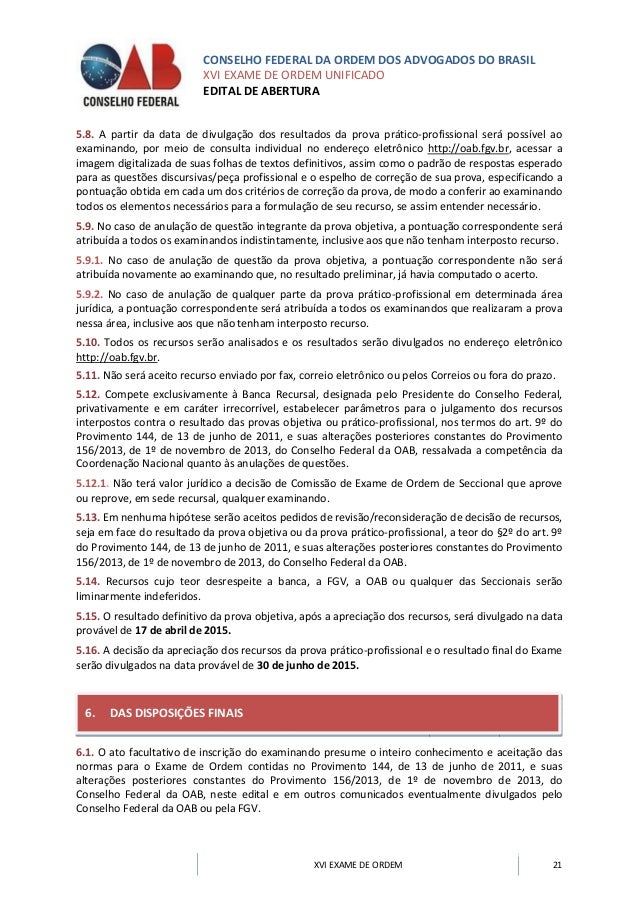 Data exame oab